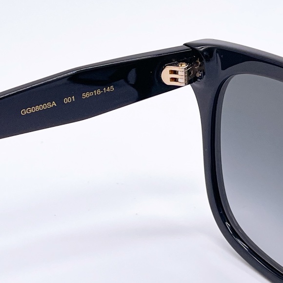 NEW GUCCI GG0800SA 001 BLACK GREY CAT EYE SUNGLASSES GUCCI - Picture 10 of 13